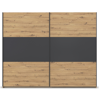 Šatníková skriňa NOE II dub artisan/sivá 2