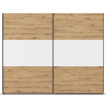 Šatníková skriňa NOE II dub artisan/alpská biela 2