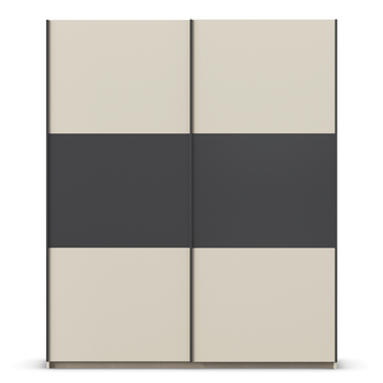 Šatníková skriňa NOE šampanské/sivá, šírka 175 cm 2