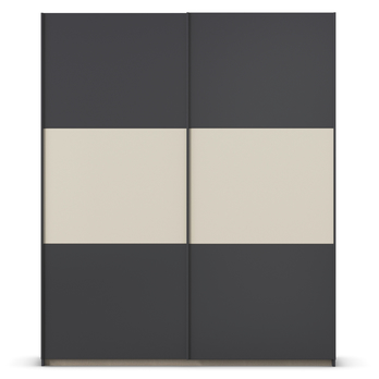 Šatníková skriňa NOE sivá/šampanské, šírka 175 cm 2