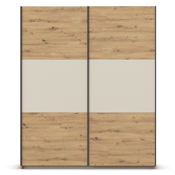 Šatníková skriňa NOE dub artisan/šampanské, šírka 175 cm 2