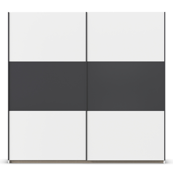 Šatníková skriňa NOE alpská biela/sivá, šírka 218 cm 2