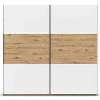 Šatníková skriňa NOE alpská biela/dub artisan, šírka 218 cm 2