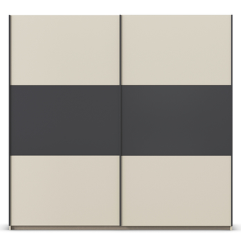 Šatníková skriňa NOE šampanské/sivá, šírka 218 cm 2