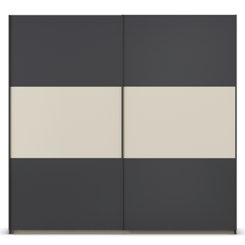Šatníková skriňa NOE sivá/šampanské, šírka 218 cm 2