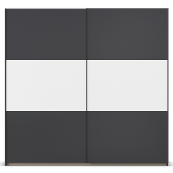 Šatníková skriňa NOE sivá/alpská biela, šírka 218 cm 2