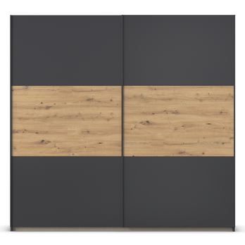 Šatníková skriňa NOE sivá/dub artisan, šírka 218 cm 2