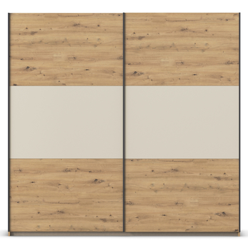 Šatníková skriňa NOE dub artisan/šampanské, šírka 218 cm 2