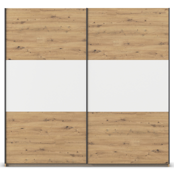 Šatníková skriňa NOE dub artisan/alpská biela, šírka 218 cm 2