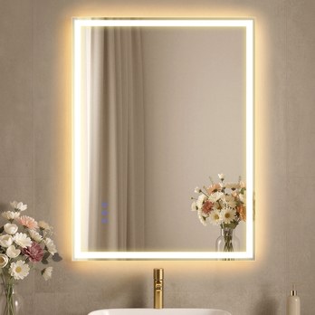 Zrkadlo s LED osvetlením NOFOG 2 biela 1