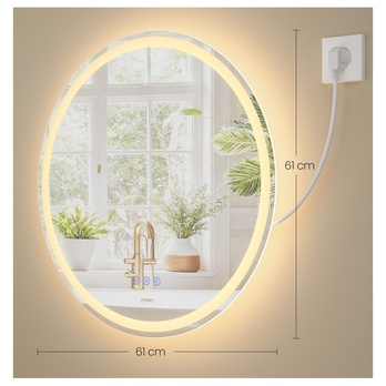 Zrkadlo s LED osvetlením NOFOG biela 4