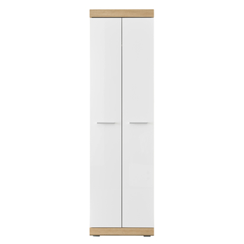 Predsieňová skriňa NOLA dub artisan/biela vysoký lesk 2