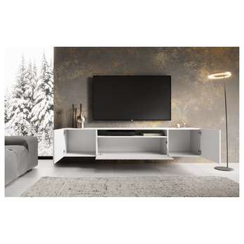 Závesný TV stolík NONIE biela 2