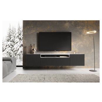 Závesný TV stolík NONIE biela/čierna 1