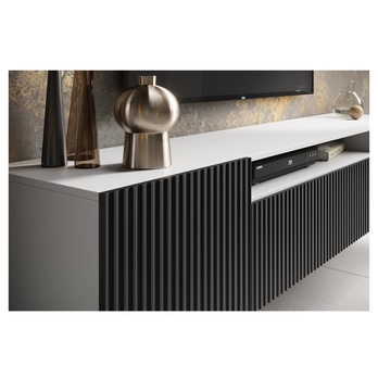 Závesný TV stolík NONIE biela/čierna 3