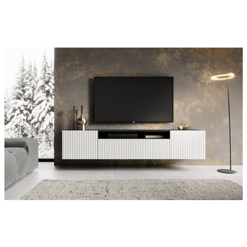 Závesný TV stolík NONIE čierna/biela 1