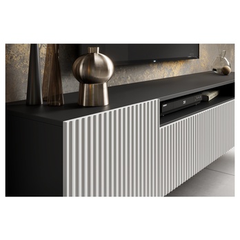 Závesný TV stolík NONIE čierna/biela 3