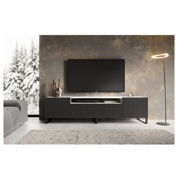 TV stolík NONIE biela/čierna 1