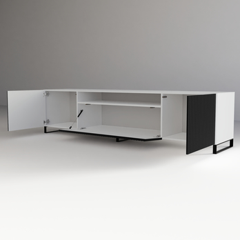 TV stolík NONIE biela/čierna 2