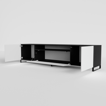TV stolík NONIE čierna/biela 2
