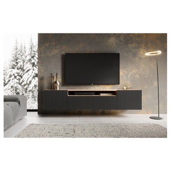 Závesný TV stolík NONIE dub artisan/čierna 1