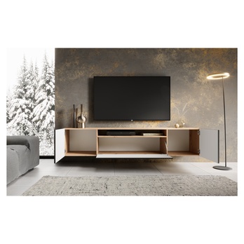 Závesný TV stolík NONIE dub artisan/čierna 2