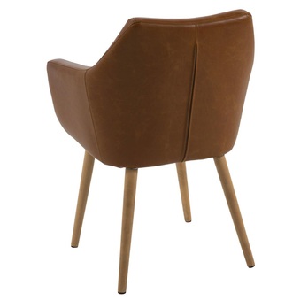 Jedálenská stolička NORA PU dub/hnedá 4