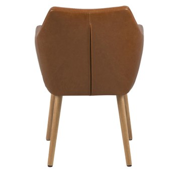 Jedálenská stolička NORA PU dub/hnedá 5