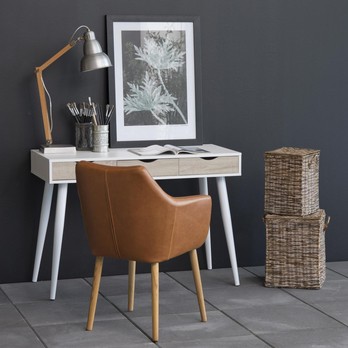 Jedálenská stolička NORA PU dub/hnedá 10