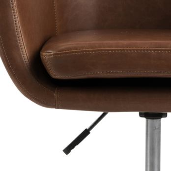 Kancelárska stolička NORA PU hnedá/čierna 1