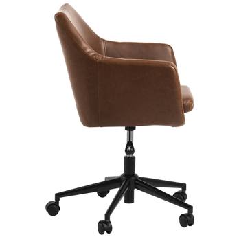 Kancelárska stolička NORA PU hnedá/čierna 2