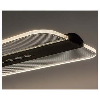 Závesné svietidlo NORAEL čierna/priehľadná 3