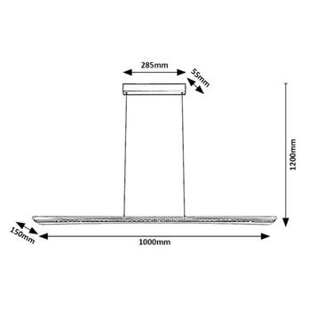 Závesné svietidlo NORAEL čierna/priehľadná 9