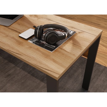 Písací stôl NORDA dub/čierna, šírka 150 cm 2