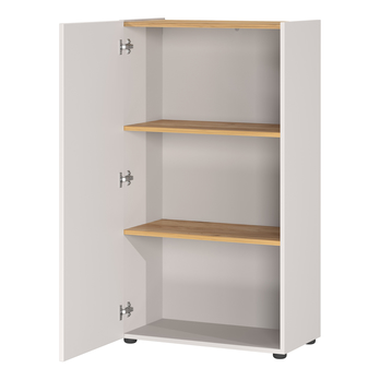 Regál NORDA kašmírová/dub, výška 110 cm 1