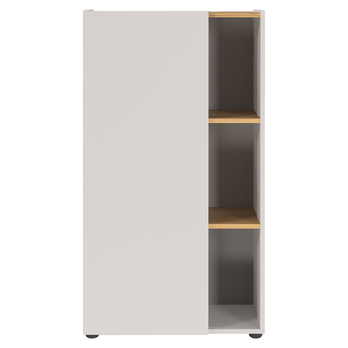 Regál NORDA kašmírová/dub, výška 110 cm 2