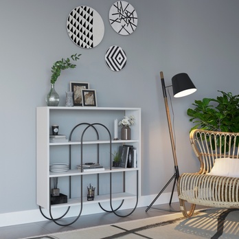 Regál NORDFOLK biela 1