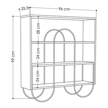 Regál NORDFOLK biela 2