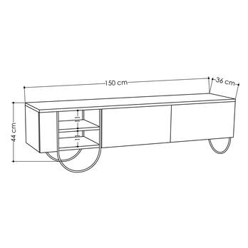 TV stolík NORDFOLK mocca 3