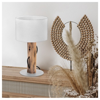 Stolná lampa NORIN biela/svetlé drevo 1