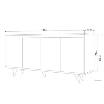 Komoda NOSSA biela/dub 3