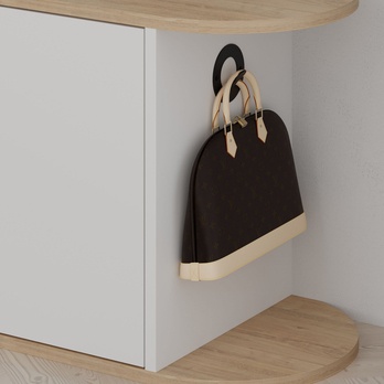 Lavica na topánky NOVA dub/biela 5