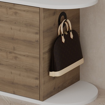 Lavica na topánky NOVA biela/hnedá 5