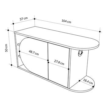 Lavica na topánky NOVA biela/hnedá 6