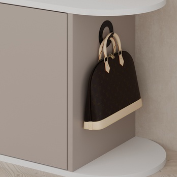 Lavica na topánky NOVA biela/mocca 5