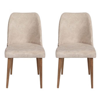 Jedálenská stolička NOVA krémová/orech, sada 2 ks 1