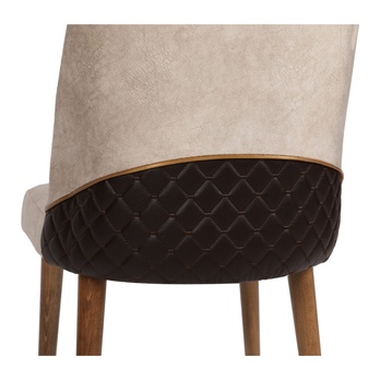 Jedálenská stolička NOVA krémová/orech, sada 2 ks 4