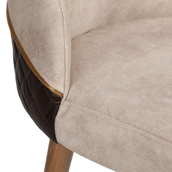 Jedálenská stolička NOVA krémová/orech, sada 2 ks 6