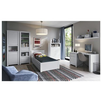 Písací stôl  NOVI biela 2