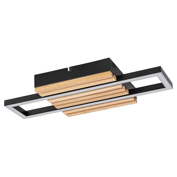 Stropné svietidlo NOXELLE 2 dub/čierna, šírka 43 cm 2